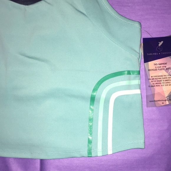 โก๏ธ๐Threads 4 Thought Electra Crop Top in Aqua Splash โก๏ธ - Picture 4 of 8